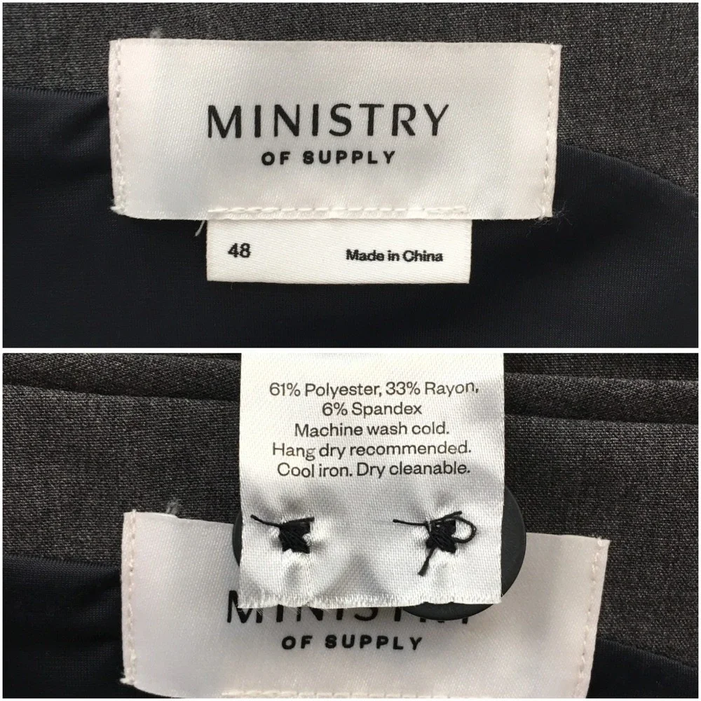 NEW MINISTRY OF SUPPLY Mens Blazer Sport Coat Casual Jacket 48L Performance Suit